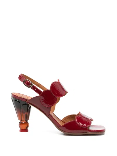 Chie Mihara Round Embellishment Sandals In Red