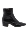 Chie Mihara Cumiya Croc-effect Ankle Boots In Black