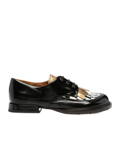 Chie Mihara Round-toe Lace-up Shoes In Black
