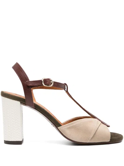 Chie Mihara Sandali Camoscio Tacco 70 In Toast Marrone Crema