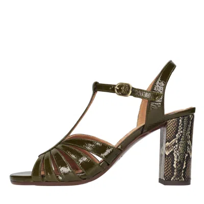 Chie Mihara Sandals In Verde Blu E Verdi