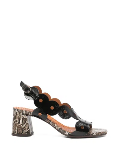 Chie Mihara Scalloped Sandals In Black