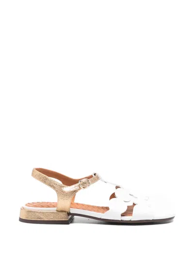 Chie Mihara Scalloped-trim Sandals In White