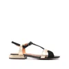 Chie Mihara T-strap Metallic-effect Flat Sandals In Multi
