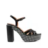 Chie Mihara Round-headed High-heeled Sandals In Multicolor