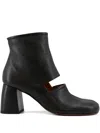 Chie Mihara Sonli High Heels Ankle Boots In Black Leather In Black