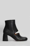 Chie Mihara Sonli High Heels Ankle Boots In Black Leather In Black