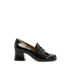 Chie Mihara Stud-embellished Leather Loafers In Black