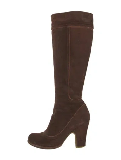 Pre-owned Chie Mihara Suede Boots In Brown