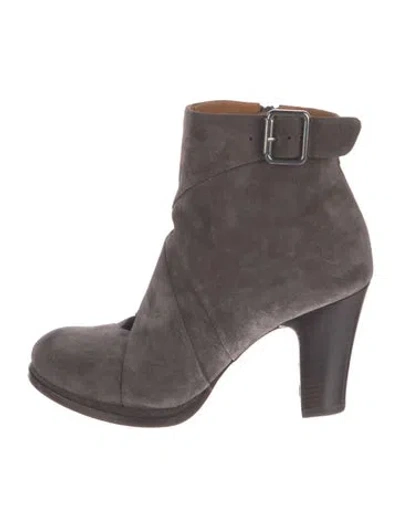 Pre-owned Chie Mihara Suede Boots In Gray