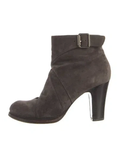 Pre-owned Chie Mihara Suede Boots In Gray