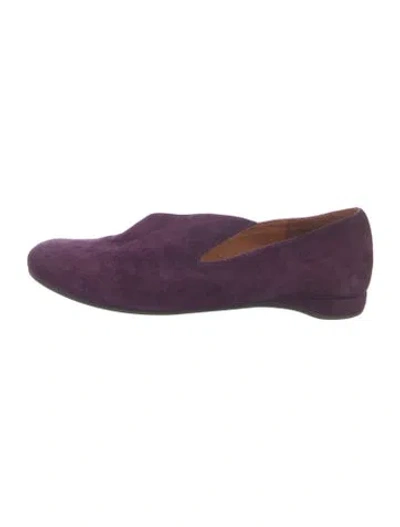 Pre-owned Chie Mihara Suede Loafers In Purple