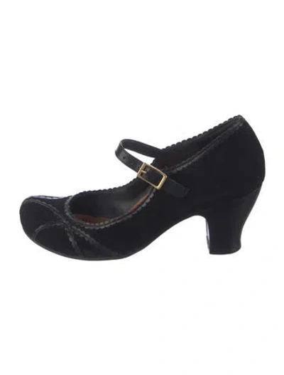 Pre-owned Chie Mihara Suede Pumps In Black