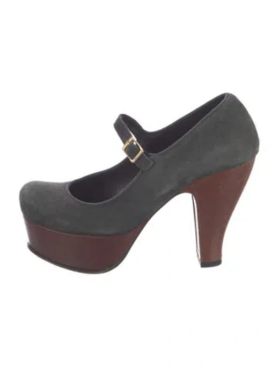 Pre-owned Chie Mihara Suede Pumps In Grey