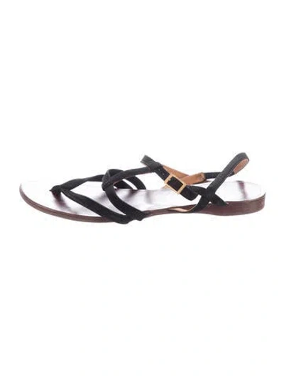Pre-owned Chie Mihara Suede Sandals In Black