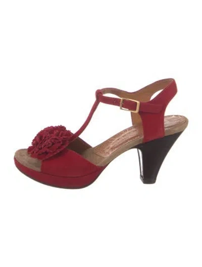 Pre-owned Chie Mihara Suede Sandals In Red