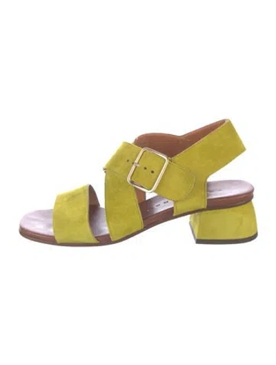 Pre-owned Chie Mihara Suede Sandals In Yellow