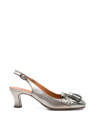 Chie Mihara Tassel-detail Mules In Silver