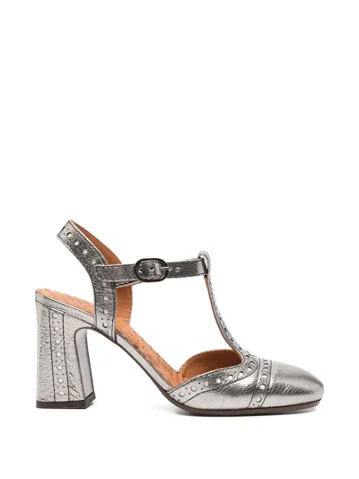 Chie Mihara T-bar Mules In Silver