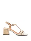Chie Mihara T-bar Strap Sandals In Gold
