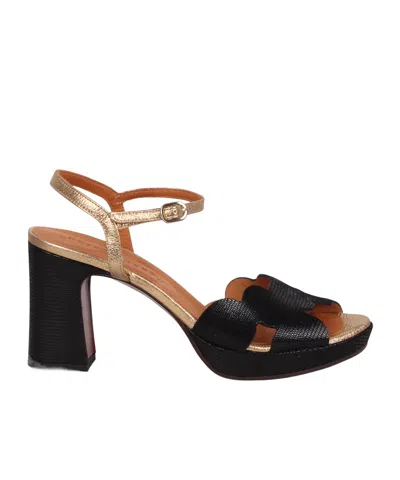 Chie Mihara Thick Heeled Sandals In Black