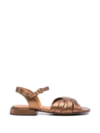 Chie Mihara Tusack Leather Sandals In Gold