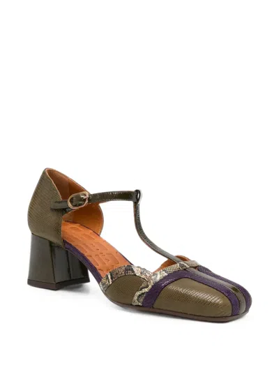 Chie Mihara Volai T-bar Heeled Pumps In Green