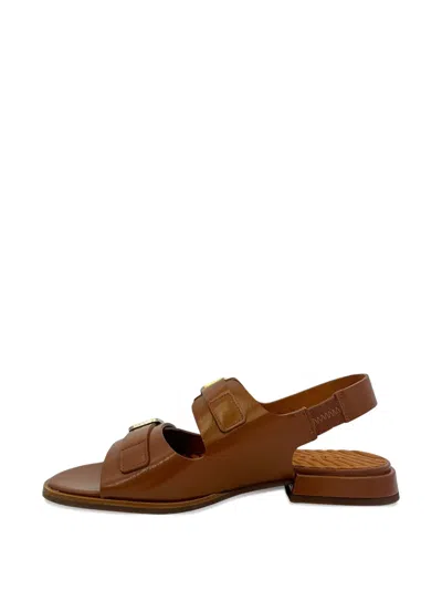 Chie Mihara Wena Buckled Leather Sandals In Brown