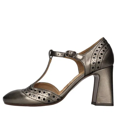 Chie Mihara With Heel Grey In Gold