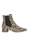 Chie Mihara Woman Ankle Boots Beige Size 6.5 Leather In Multi