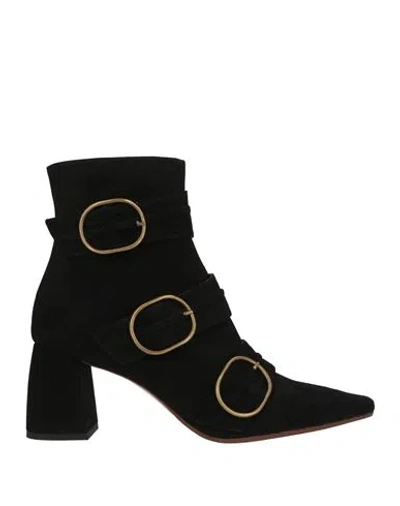 Chie Mihara Woman Ankle Boots Black Size 8 Leather