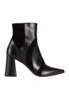 Chie Mihara Woman Ankle Boots Black Size 8 Leather In Black