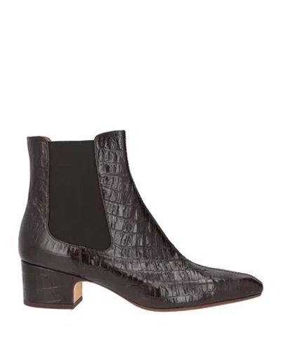 Chie Mihara Woman Ankle Boots Dark Brown Size 9 Leather