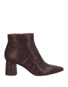 Chie Mihara Woman Ankle Boots Dark Purple Size 7 Leather