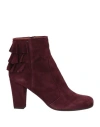 Chie Mihara Woman Ankle Boots Deep Purple Size 7 Leather