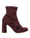 Chie Mihara Woman Ankle Boots Deep Purple Size 7 Textile Fibers In Purple