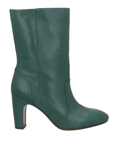 Chie Mihara Woman Ankle Boots Emerald Green Size 8.5 Soft Leather