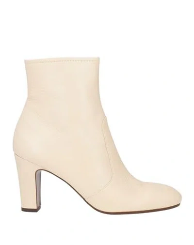Chie Mihara Woman Ankle Boots Ivory Size 9 Leather In White