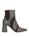 Chie Mihara Woman Ankle Boots Lead Size 8 Leather