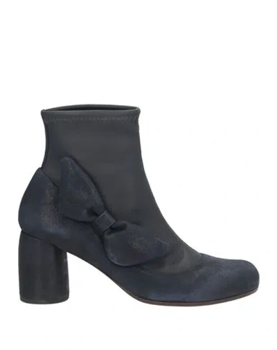 Chie Mihara Woman Ankle Boots Navy Size 7 Leather In Blue