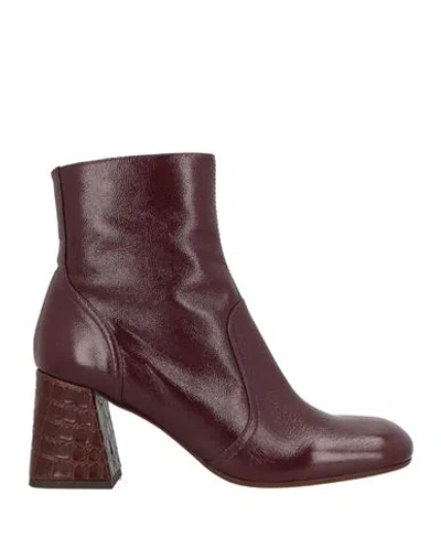 Chie Mihara Woman Ankle Boots Plum Size 8 Leather