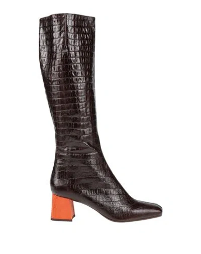 Chie Mihara Woman Boot Dark Brown Size 9 Leather