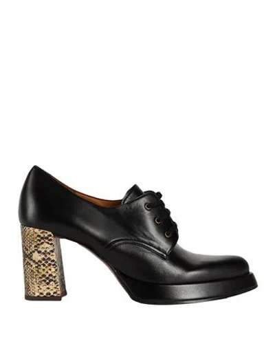 Chie Mihara Woman Lace-up Shoes Black Size 8 Leather