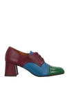 Chie Mihara Woman Lace-up Shoes Green Size 7 Leather In Multi