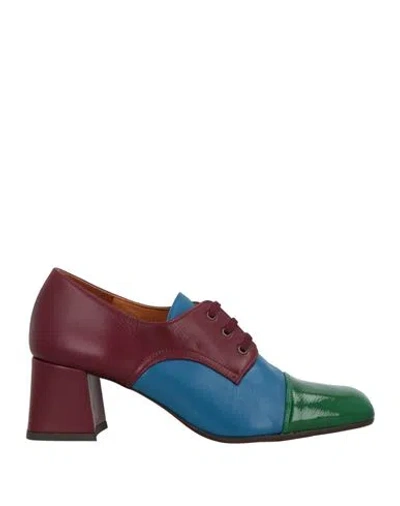 Chie Mihara Woman Lace-up Shoes Green Size 7 Leather