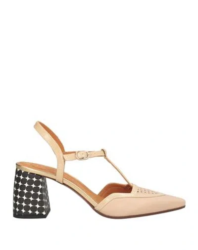 Chie Mihara Woman Pumps Beige Size 8 Leather In Brown