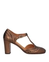 Chie Mihara Woman Pumps Bronze Size 10 Leather In Yellow
