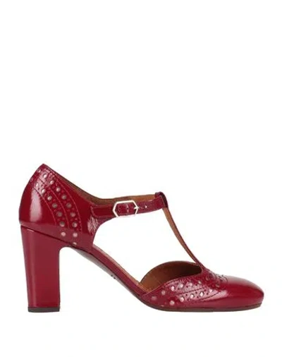Chie Mihara Woman Pumps Burgundy Size 6 Leather In Red