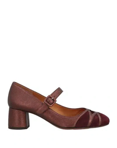 Chie Mihara Woman Pumps Burgundy Size 7 Leather