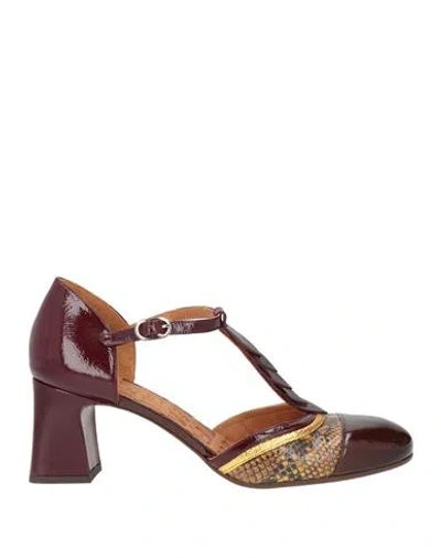 Chie Mihara Woman Pumps Burgundy Size 9 Leather In Brown